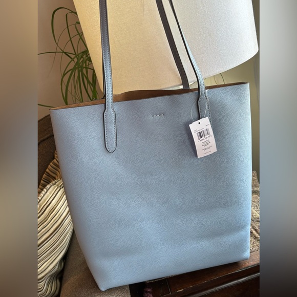 Authentic COACH Pebbled leather/suede snap long Tote - Picture 12 of 14